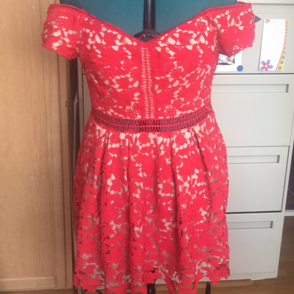 Red lace dress from Francesca’s